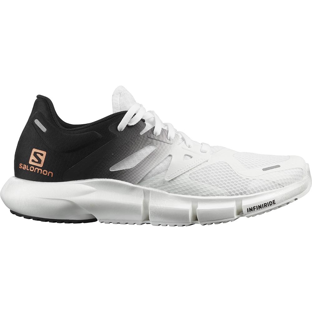 Chaussure Running Route Salomon Homme Blanche / Noir - Salomon PREDICT 2 - France (7143-OAVML)